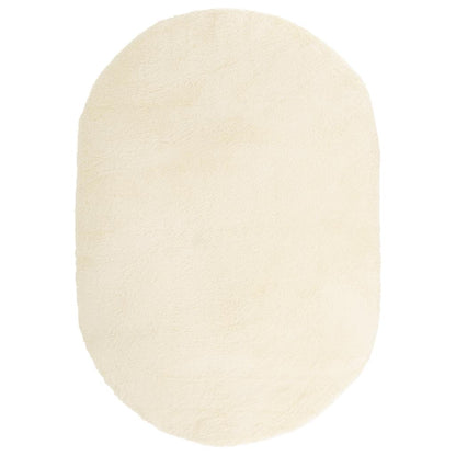 Hoogpolig vloerkleed NAVARRA 300x200 cm polyester crèmekleurig