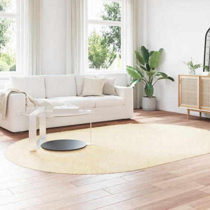 Hoogpolig vloerkleed NAVARRA 300x200 cm polyester crèmekleurig