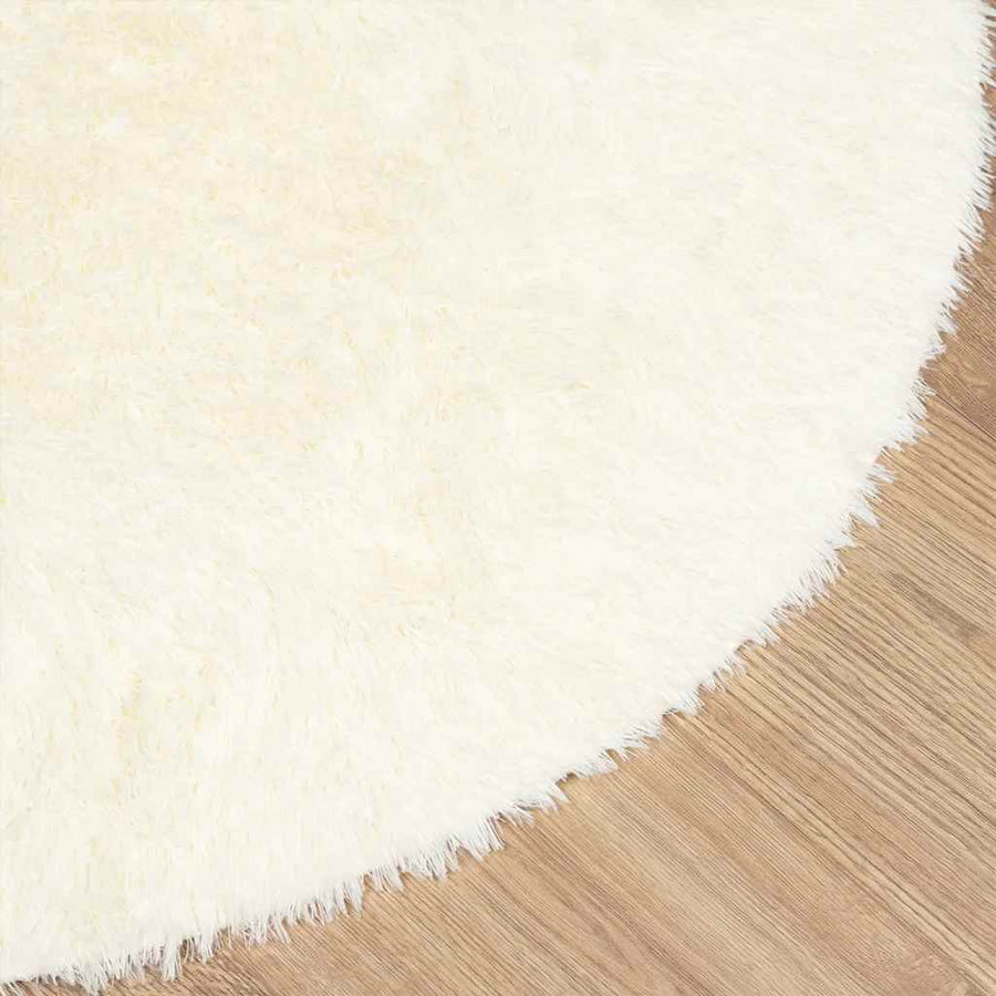 Hoogpolig vloerkleed NAVARRA 300x200 cm polyester crèmekleurig