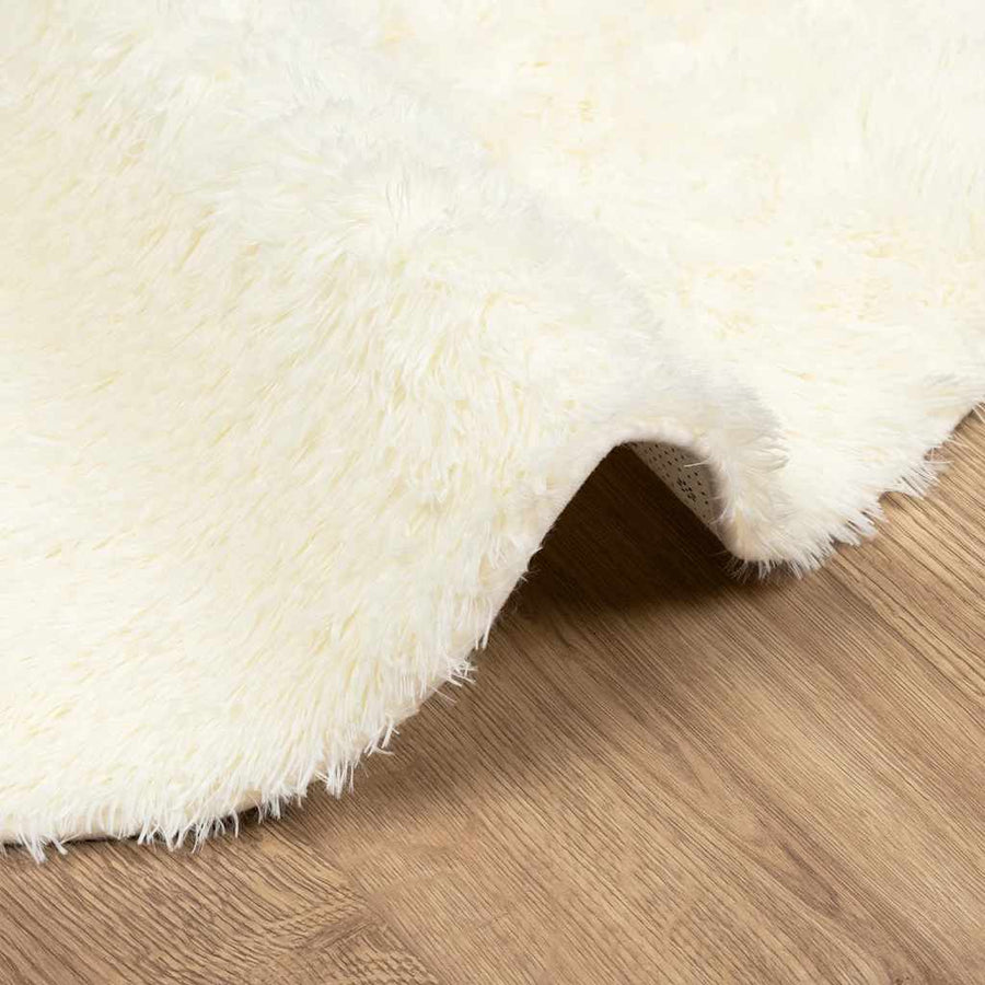 Hoogpolig vloerkleed NAVARRA 300x200 cm polyester crèmekleurig