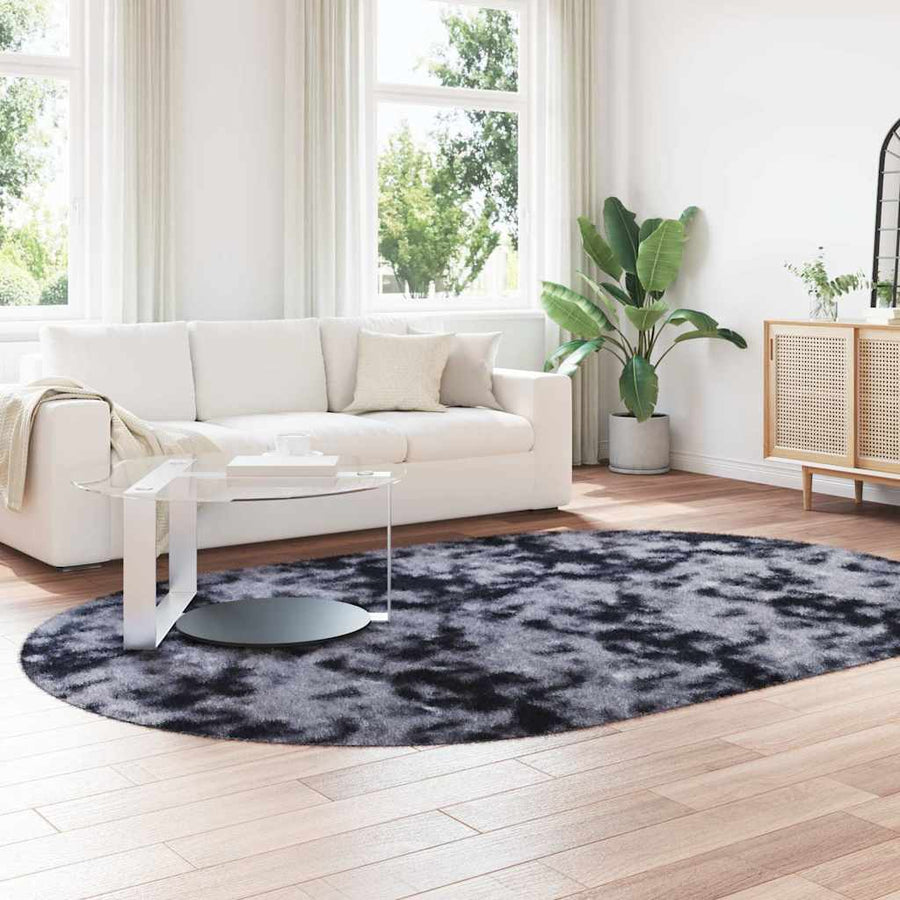 Hoogpolig vloerkleed NAVARRA 300x200 cm polyester donkergrijs