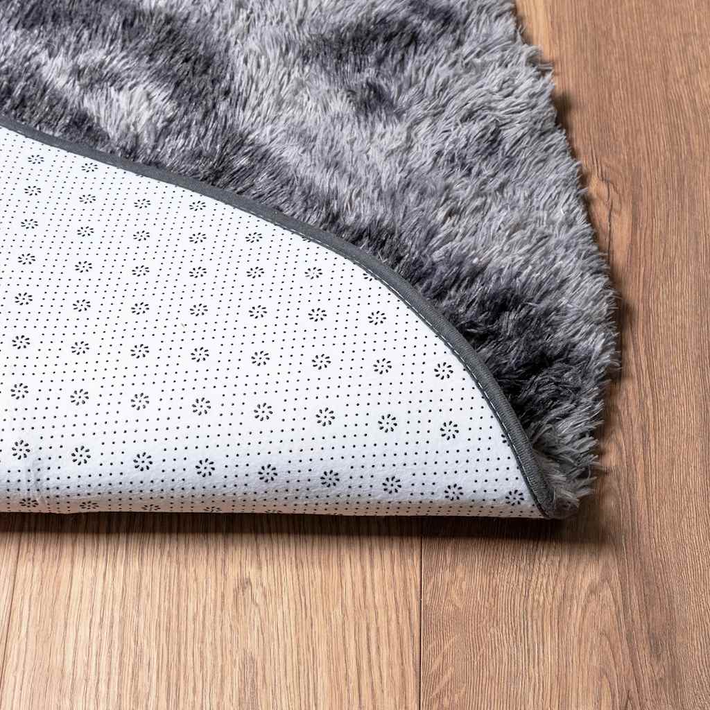 Hoogpolig vloerkleed NAVARRA 300x200 cm polyester donkergrijs