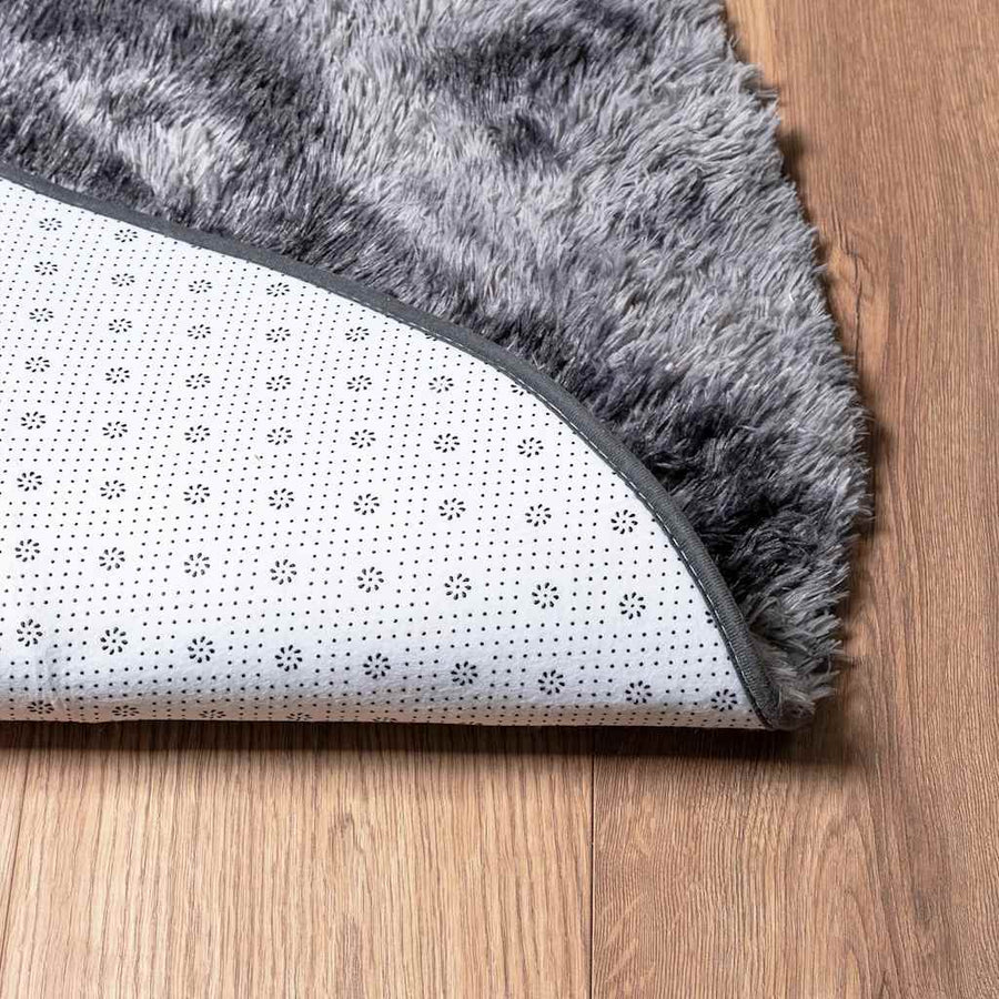 Hoogpolig vloerkleed NAVARRA 300x200 cm polyester donkergrijs
