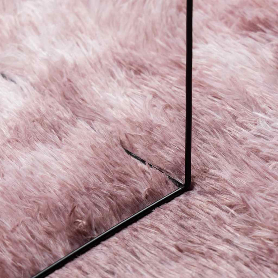 Hoogpolig vloerkleed NAVARRA 300x200 cm polyester stoffig roze