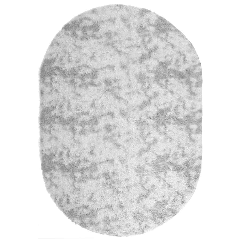 Hoogpolig vloerkleed NAVARRA 300x200 cm polyester lichtgrijs