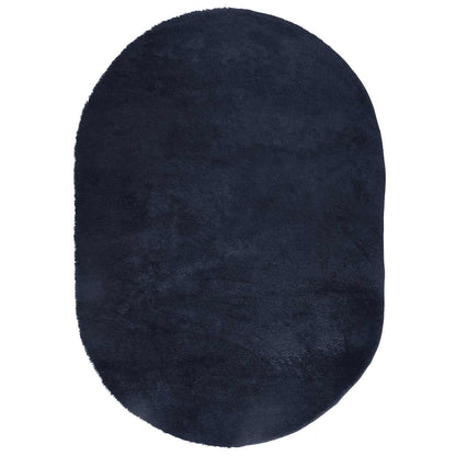 Hoogpolig vloerkleed NAVARRA 300x200 cm polyester marineblauw