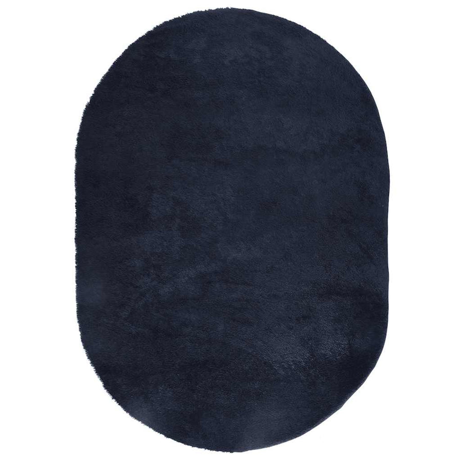 Hoogpolig vloerkleed NAVARRA 300x200 cm polyester marineblauw