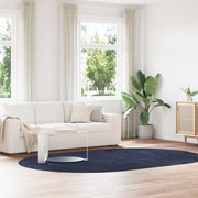 Vloerkleed hoogpolig 300x200 cm polyester marineblauw