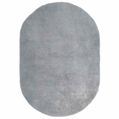Hoogpolig vloerkleed NAVARRA 300x200 cm polyester zilvergrijs