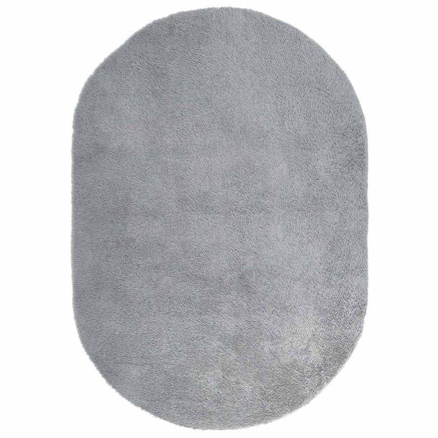 Hoogpolig vloerkleed NAVARRA 300x200 cm polyester zilvergrijs