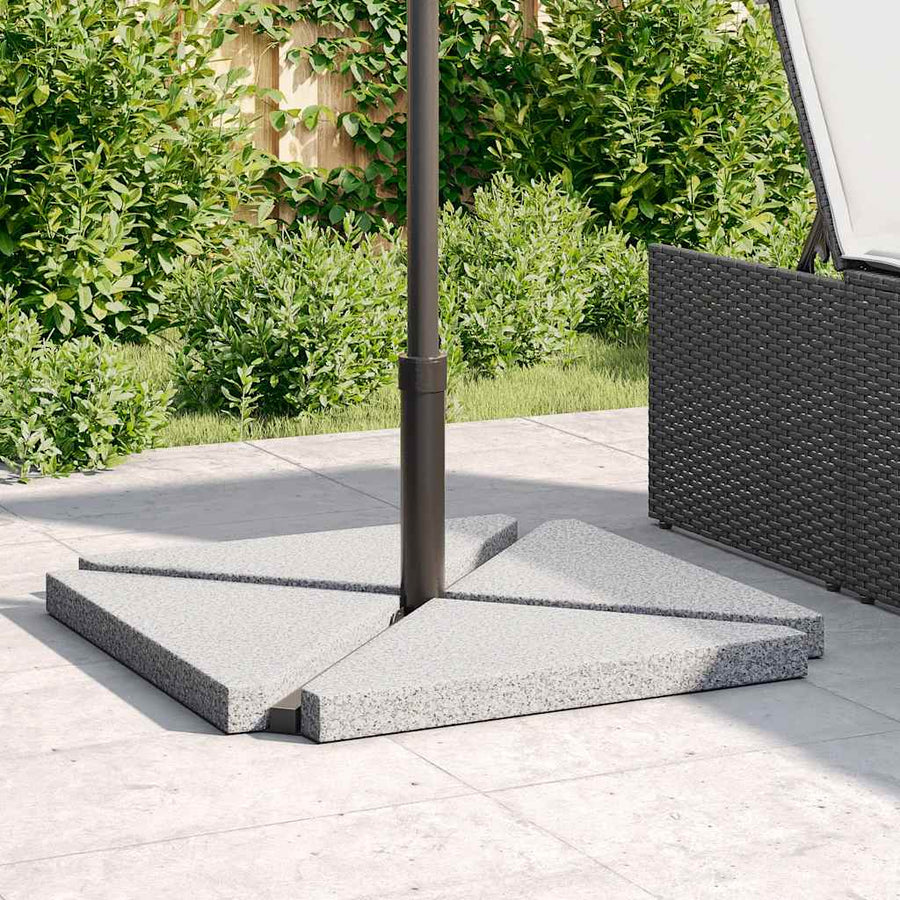 Parasolvoetplaten 4 St Driehoekig 14 Kg Graniet