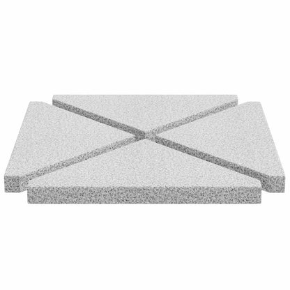 Parasolvoetplaten 4 St Driehoekig 14 Kg Graniet