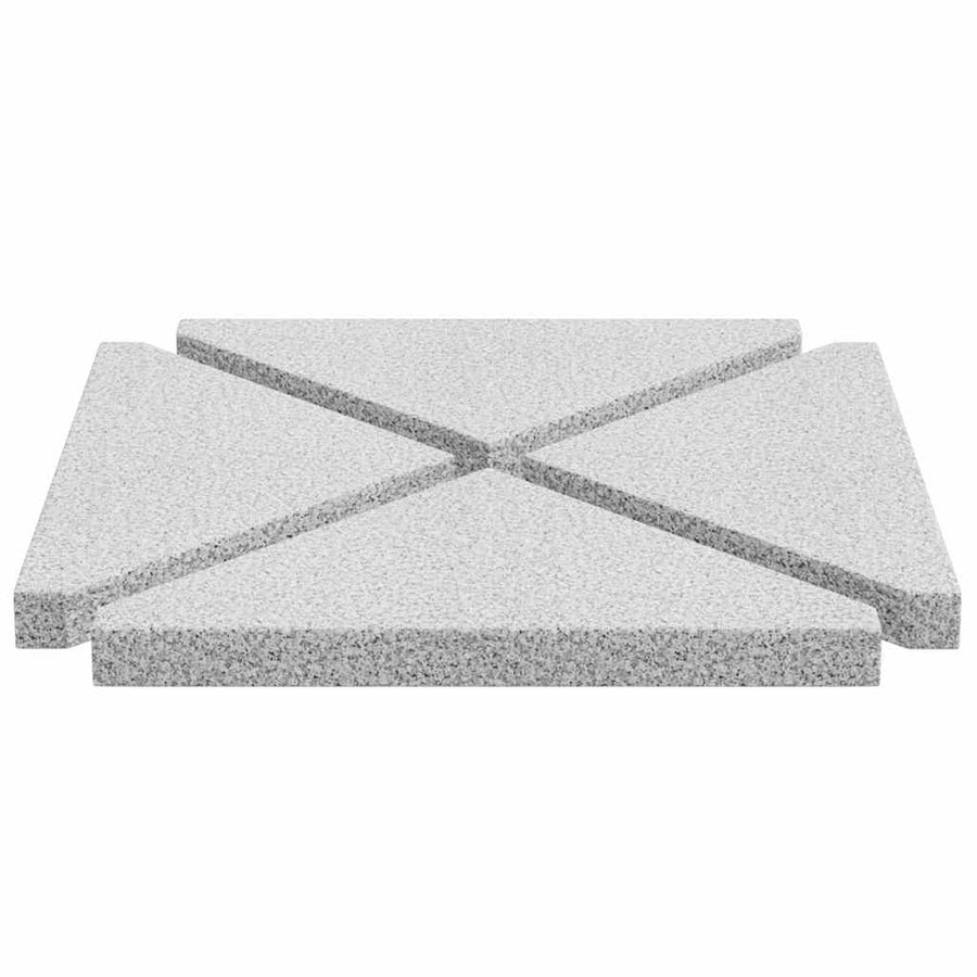 Parasolvoetplaten 4 St Driehoekig 14 Kg Graniet