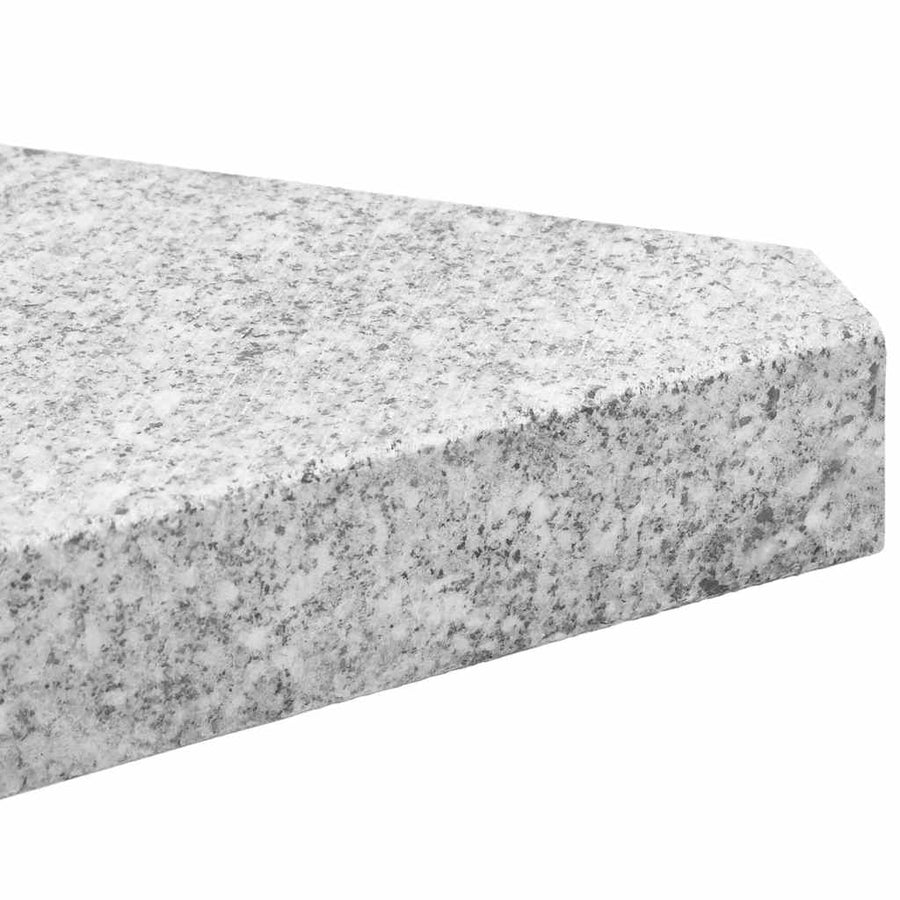 Parasolvoetplaten 4 St Driehoekig 14 Kg Graniet