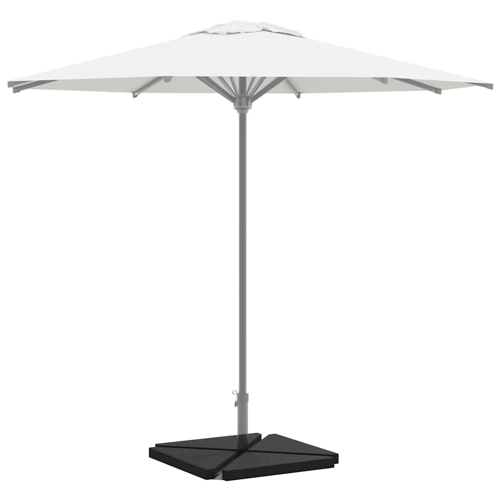 Parasolvoetplaten 4 St Driehoekig 14 Kg Graniet Zwart