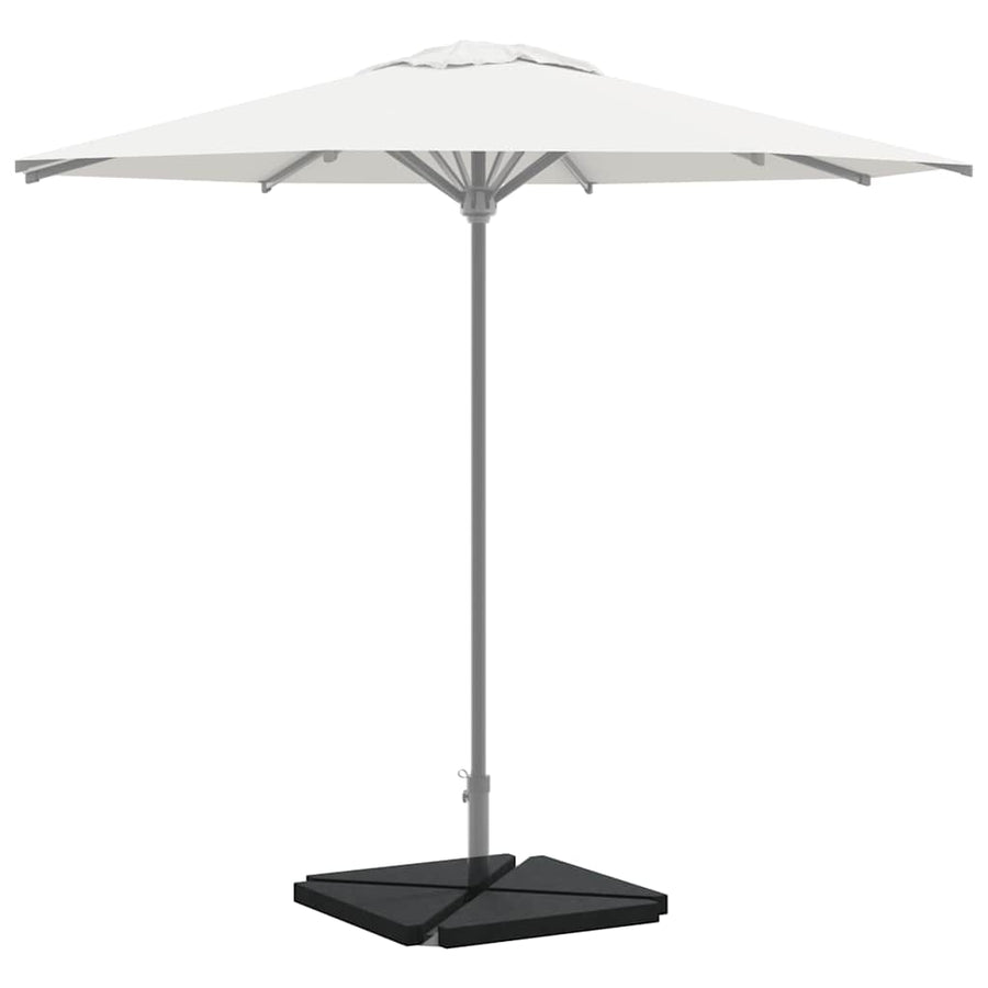 Parasolvoetplaten 4 St Driehoekig 14 Kg Graniet Zwart
