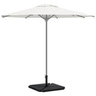 Parasolvoeten set 5-delig graniet staal zwart