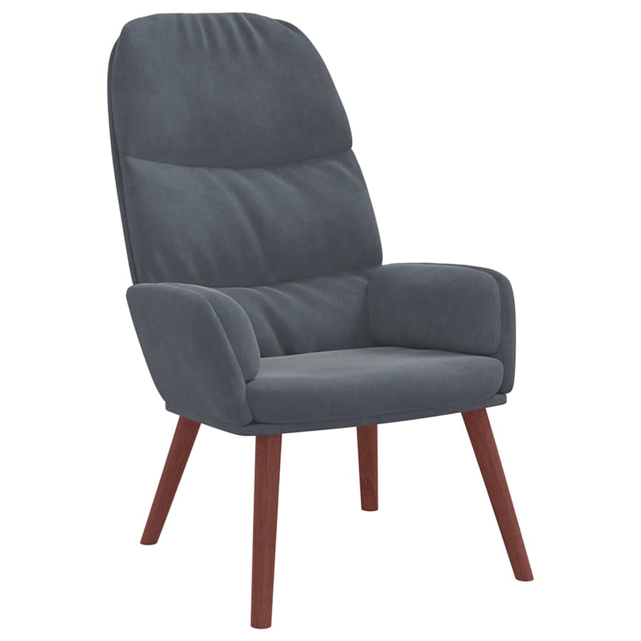 Relaxstoel Fluweel 1 Donkergrijs