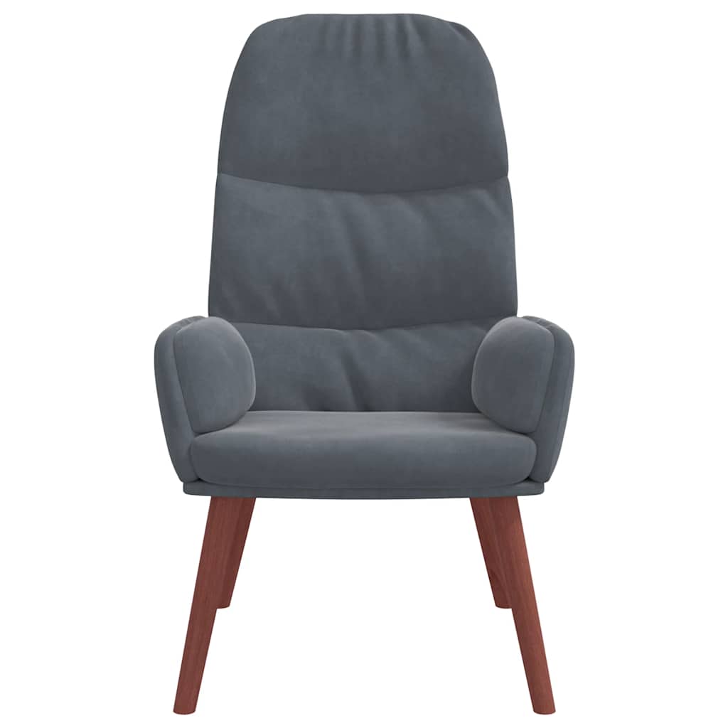 Relaxstoel Fluweel 1 Donkergrijs