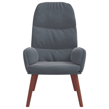 Relaxstoel Fluweel 1 Donkergrijs