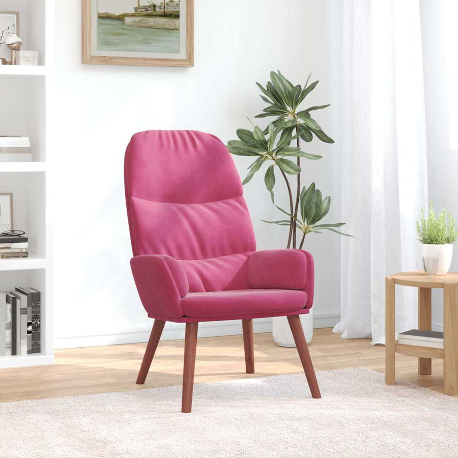 Relaxstoel Fluweel 1 Wijnrood