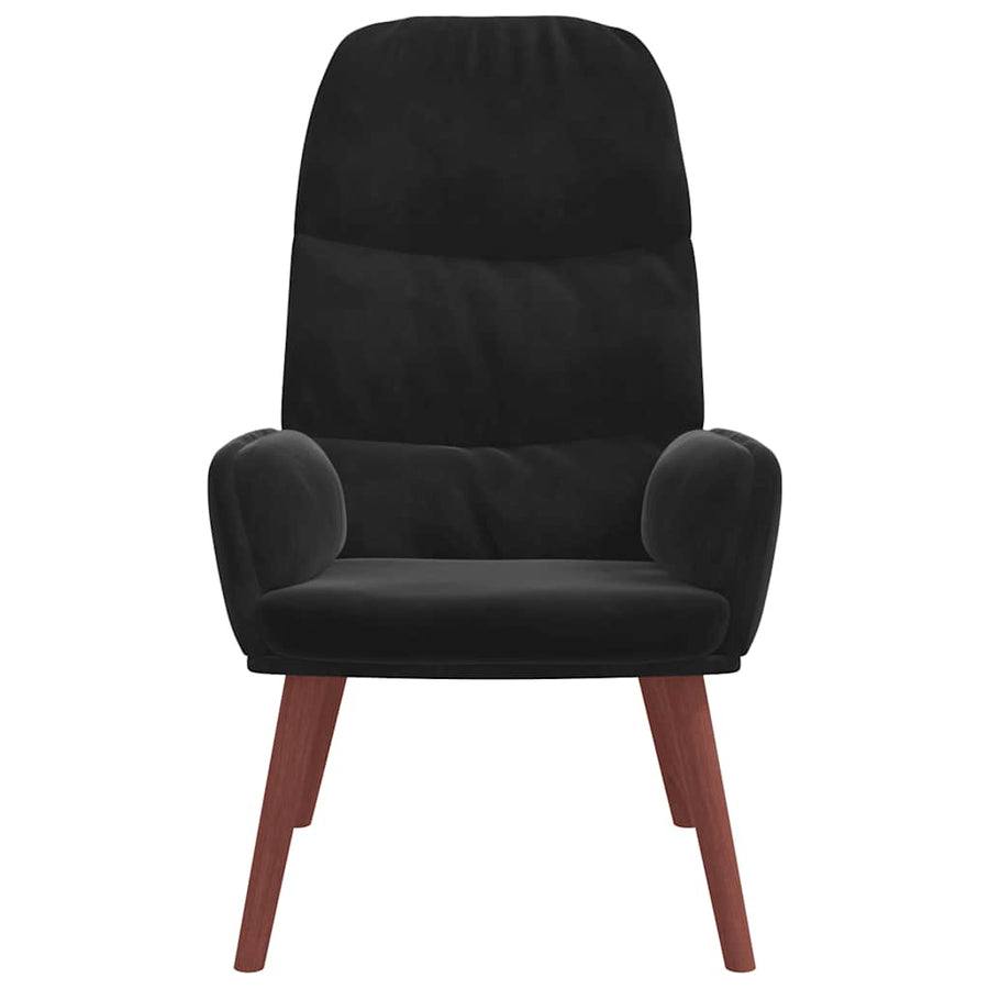 Relaxstoel Fluweel 1 Zwart