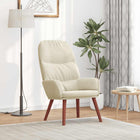 Relaxstoel fluweel crèmewit 70x77x98 cm