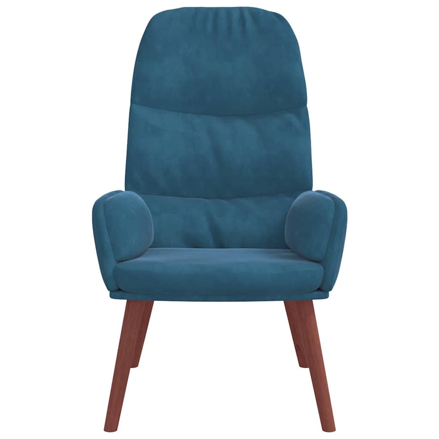 Relaxstoel Fluweel 1 Blauw