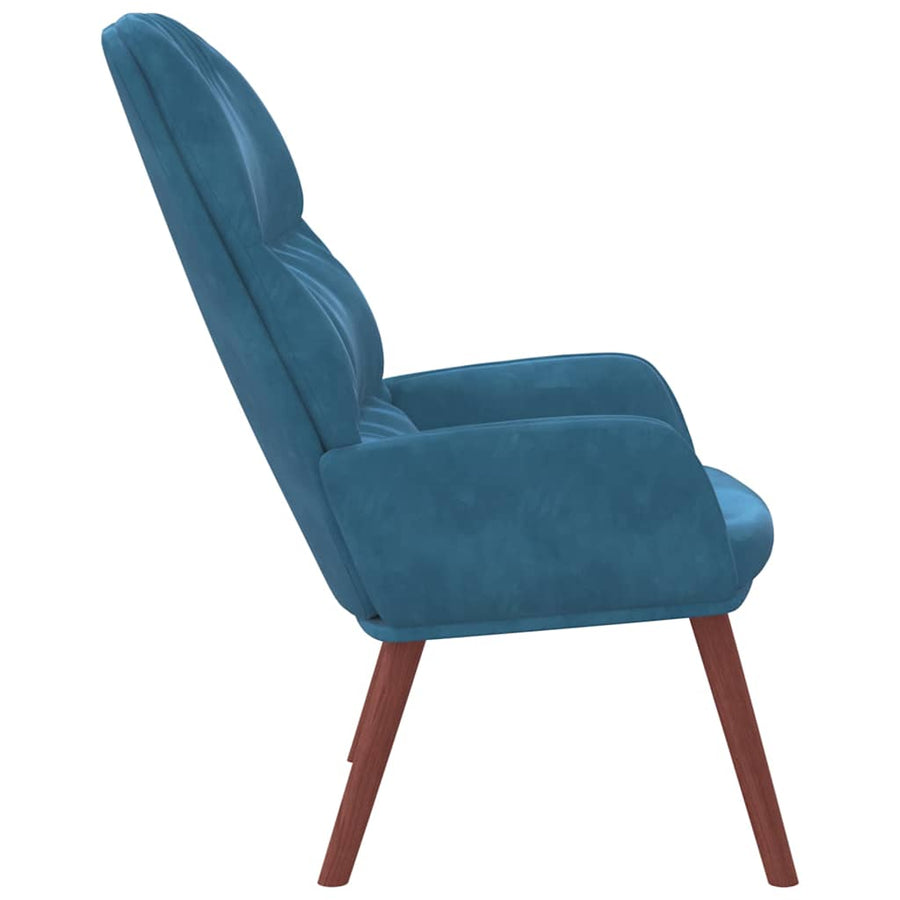Relaxstoel Fluweel 1 Blauw