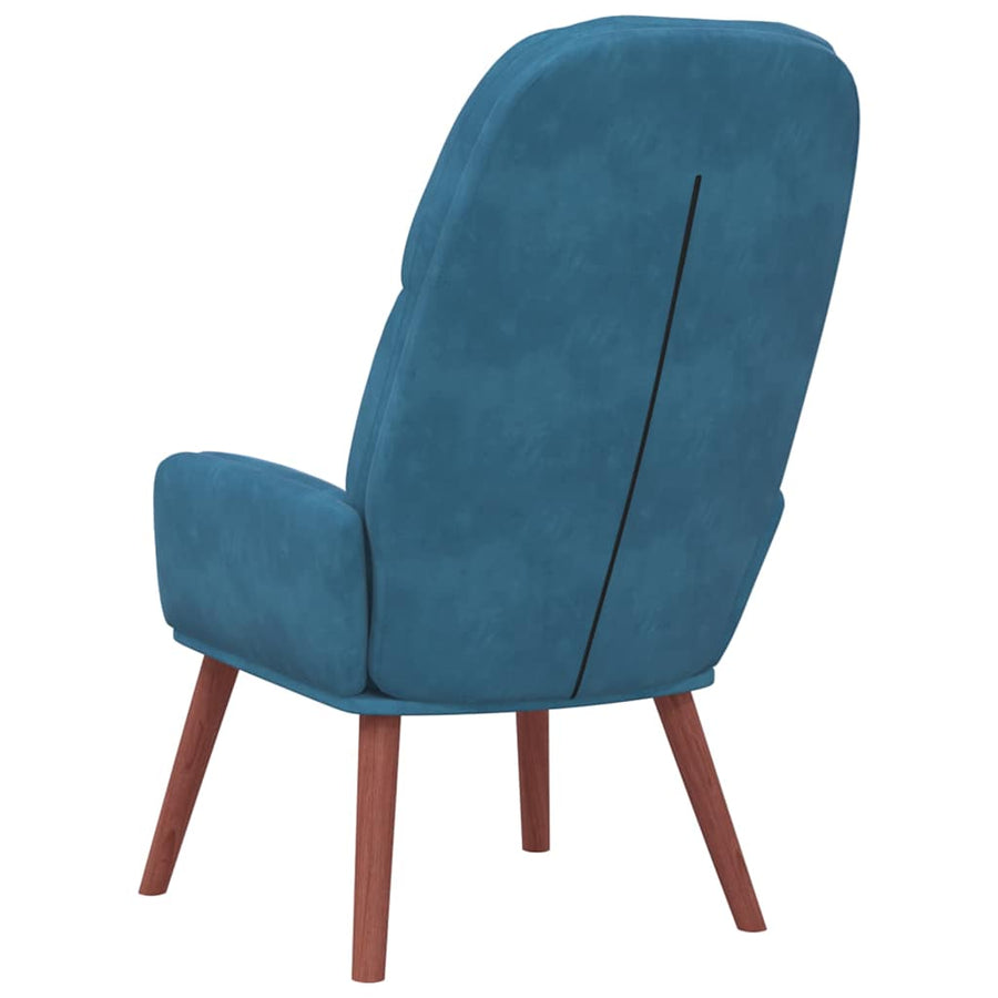 Relaxstoel Fluweel 1 Blauw
