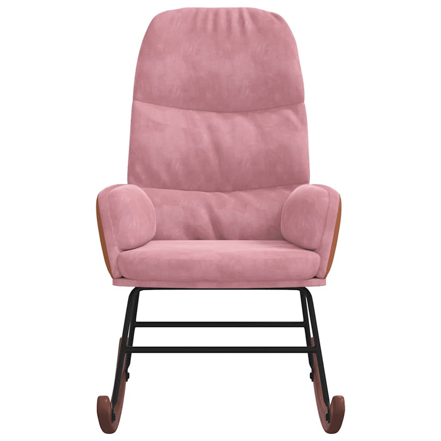 Schommelstoel Fluweel 1 Roze