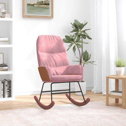 Schommelstoel Fluweel 1 Roze