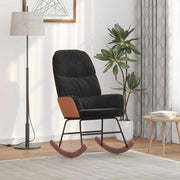 Schommelstoel fluweel 70x79x105 cm zwart
