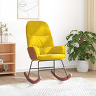 Rocking chair velvet yellow