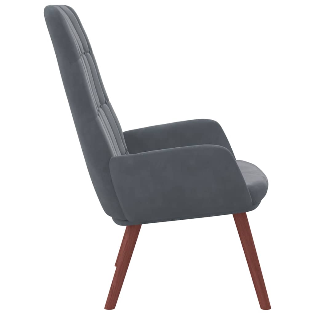 Relaxstoel Fluweel 1 Donkergrijs