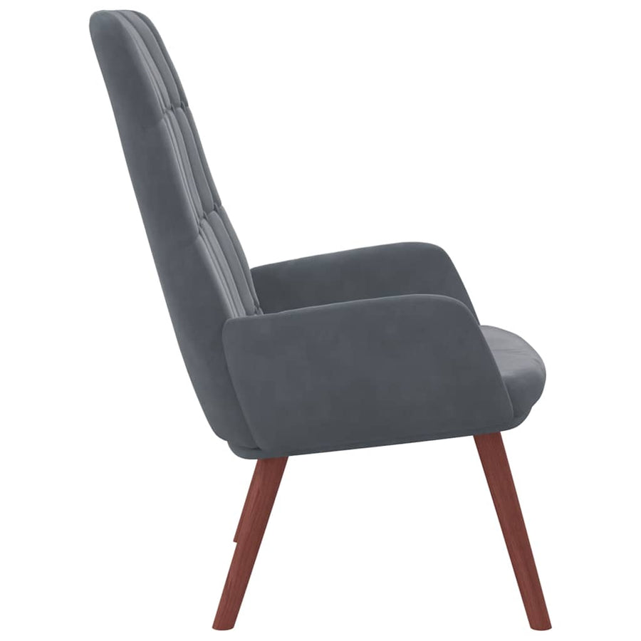 Relaxstoel Fluweel 1 Donkergrijs