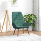 Relaxstoel fluweel donkergroen 70x77x94 cm