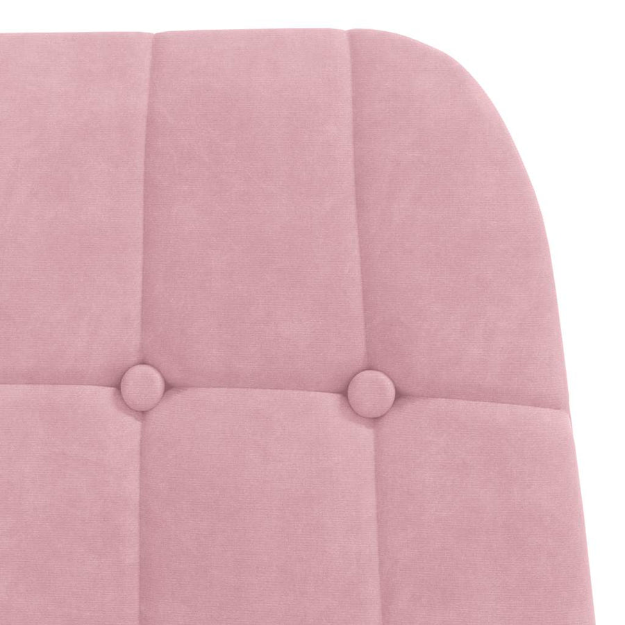 Relaxstoel fluweel roze