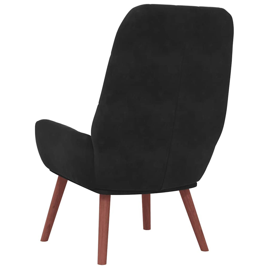 Relaxstoel Fluweel 1 Zwart