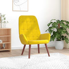 Relaxstoel fluweel geel 70x77x94 cm