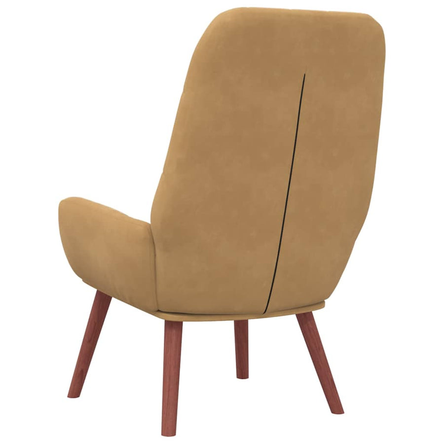 Relaxstoel fluweel bruin