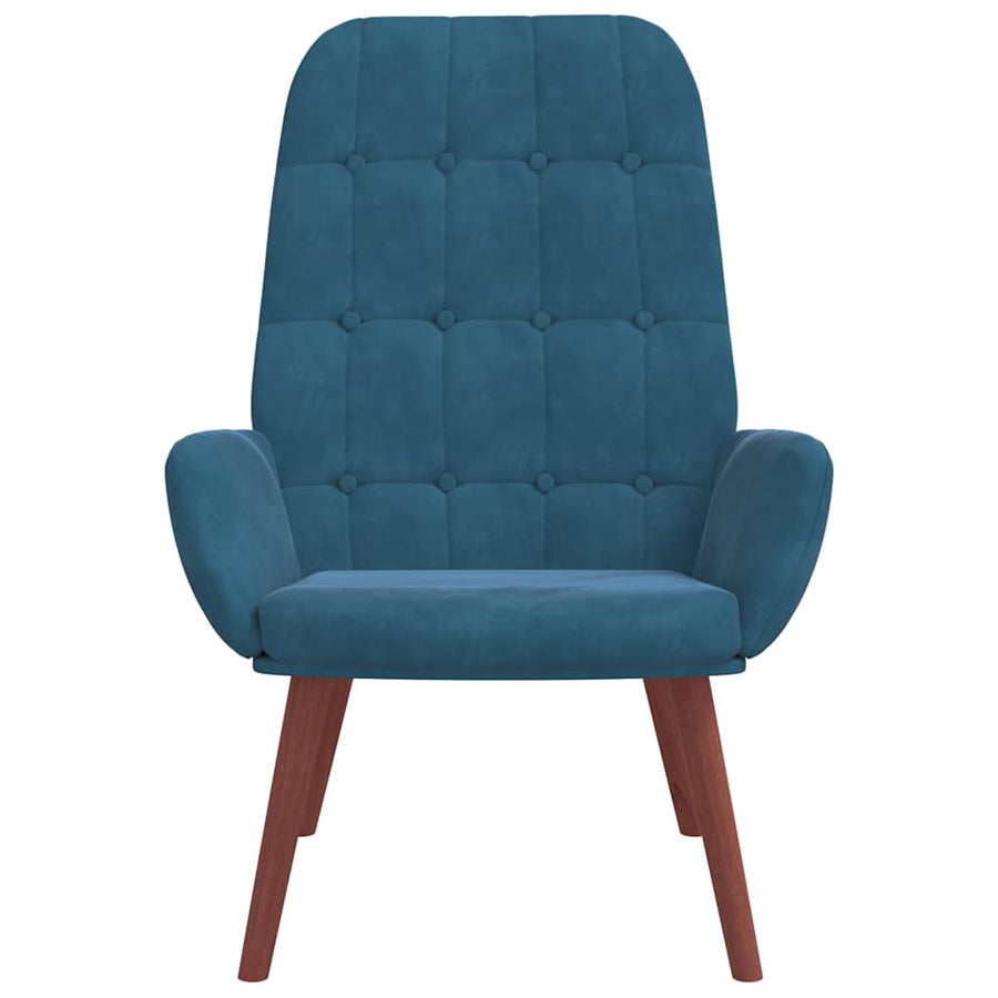 Relaxstoel Fluweel 1 Blauw