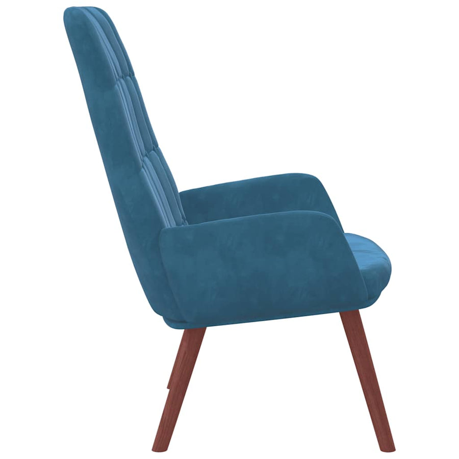Relaxstoel Fluweel 1 Blauw