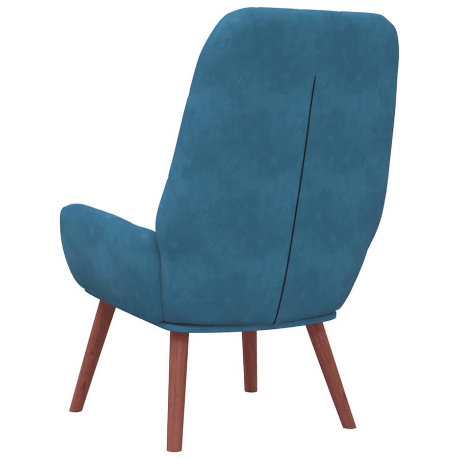 Relaxstoel Fluweel 1 Blauw