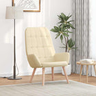 Relaxstoel stof crèmekleurig 70x77x94 cm