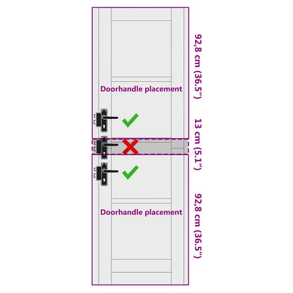 Binnen Deur ORKDAL Wit 61 x 198,5 cm Multiplex