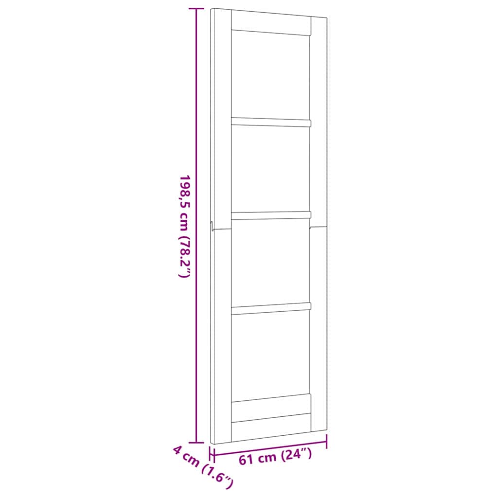 Binnen Deur ORKDAL Wit 61 x 198,5 cm Multiplex
