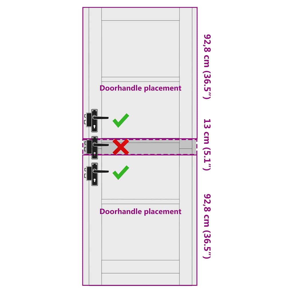 Binnen Deur ORKDAL Wit 73,5 x 198,5 cm Multiplex