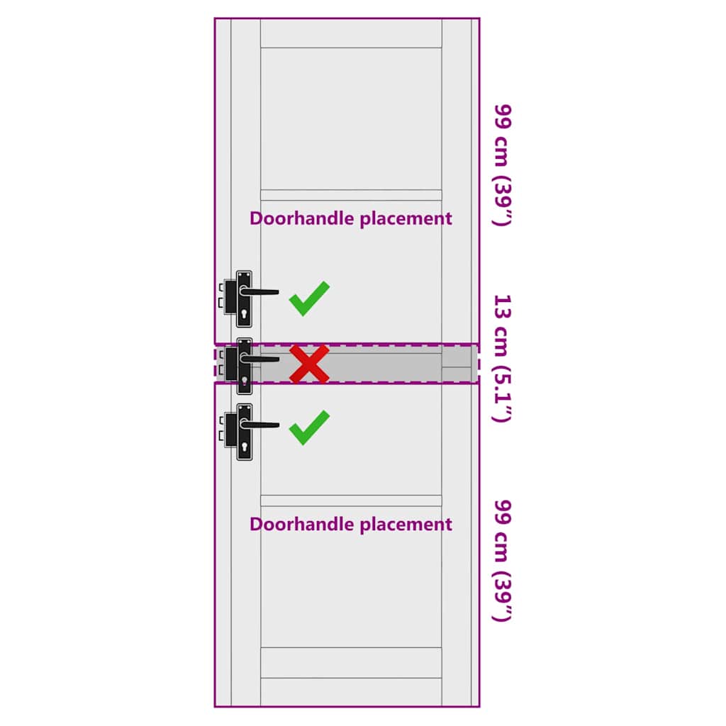 Binnen Deur ORKDAL Bruin 73,5 x 211 cm Multiplex