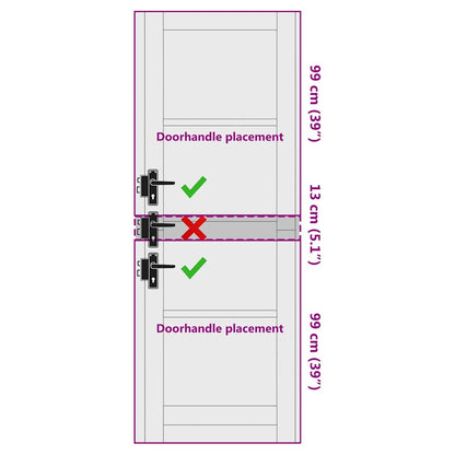 Binnen Deur ORKDAL Wit 73,5 x 211 cm Multiplex